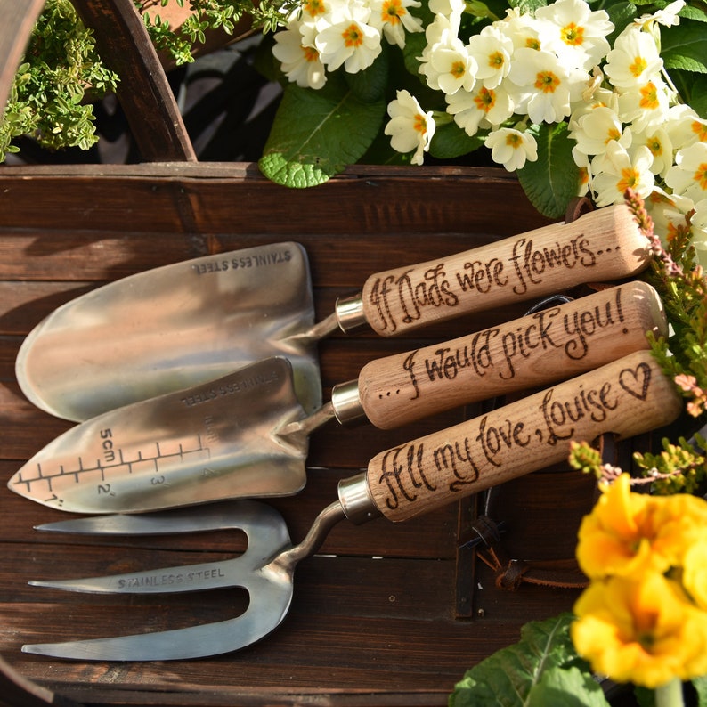 Garden Tools for Dad, Personalised Useful present for Daddy, Man Gardener Gift, Thoughtful Gardening present for Father, Allotment tool set image 6