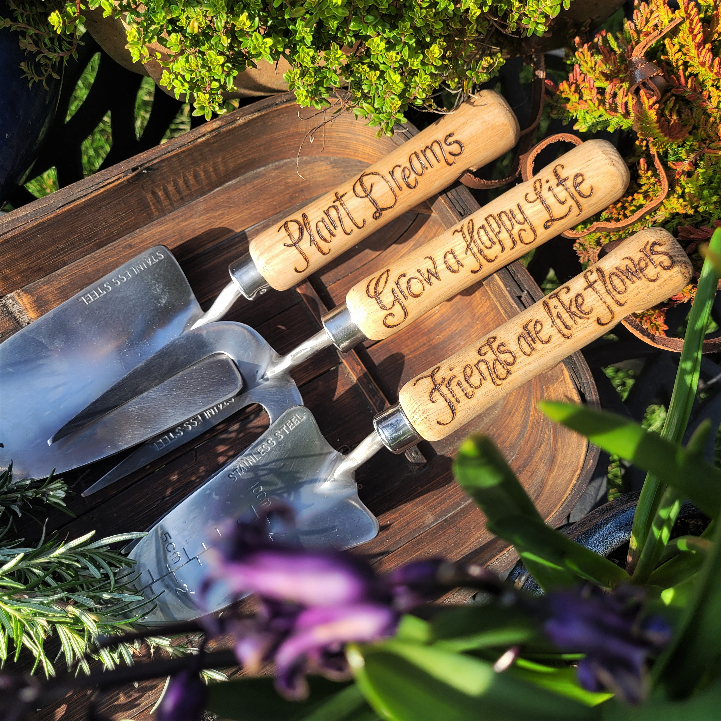 Garden Tools personalised for 30th 40th, 45th, 50th, 55, 60, 65, 70, 75, 80, 85 90 95 Gardening Present Birthday Gift for Gardener