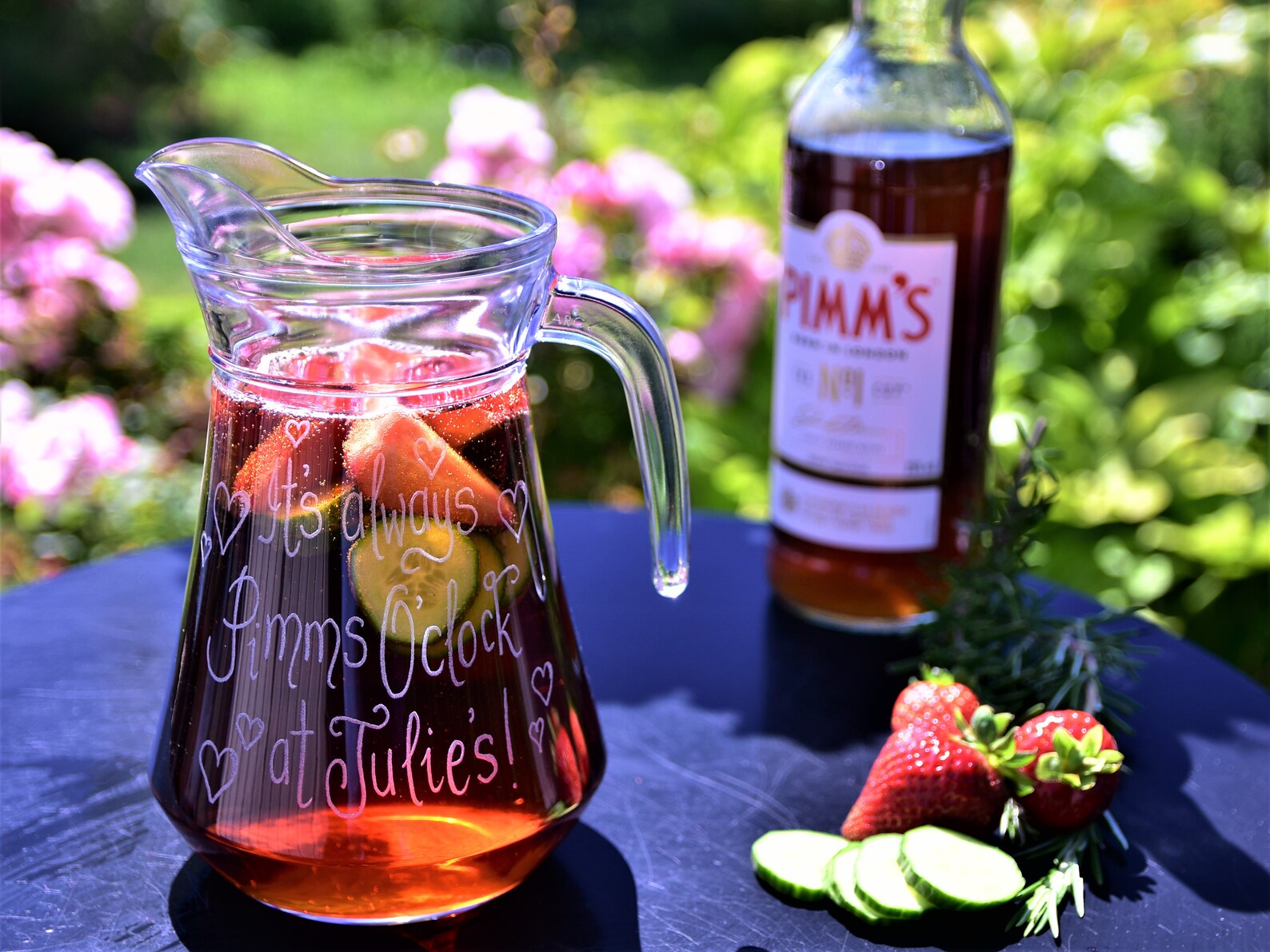 Personalised Glass Pimms Jug Custom Birthday Gift Pimms Etsy UK