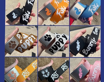 Furry Fashion Belts! Fox, Bunny, Rat costuming, accessory fashion belt