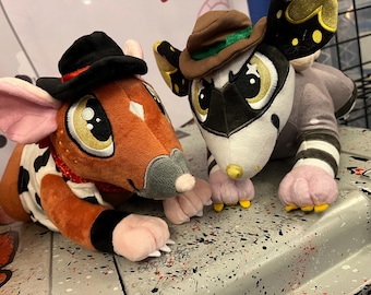 Bronco & Bandit The Weighted Rat and Opossum Western Plush