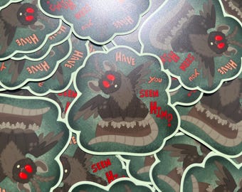 MothRat Stickers! Glow in the dark, Waterproof Mothman Sticker