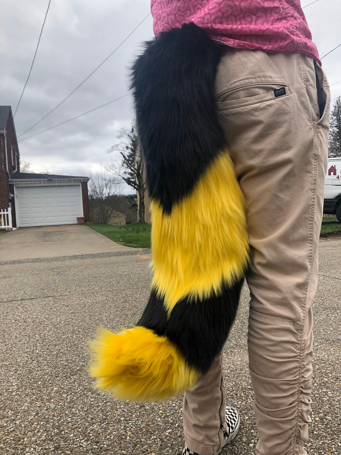 Black and Yellow Striped Fursuit Tails Wolf Fox Canine. | Etsy