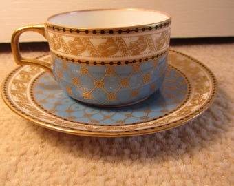 Vintage Hutschenreuther Coffee Cup and Saucer - High Quality Bavarian Porcelain