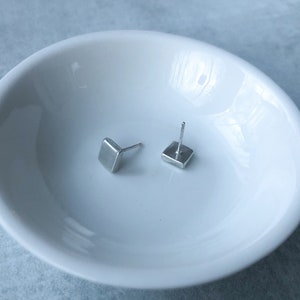 Small Square Sterling Silver Studs