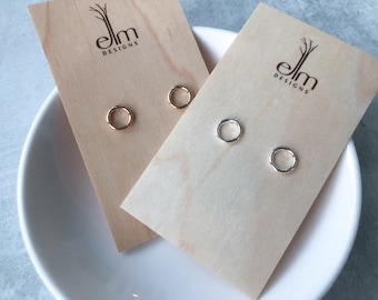 Silver / Gold Soleil Studs, Circle Post Earrings - Etsy