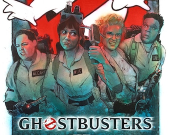 Reinicio de Cazafantasmas Poster - nuevo reparto con equipo original y uniformes!