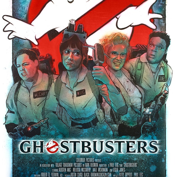 Ghostbusters Reboot Poster - New cast with original gear and uniforms!
