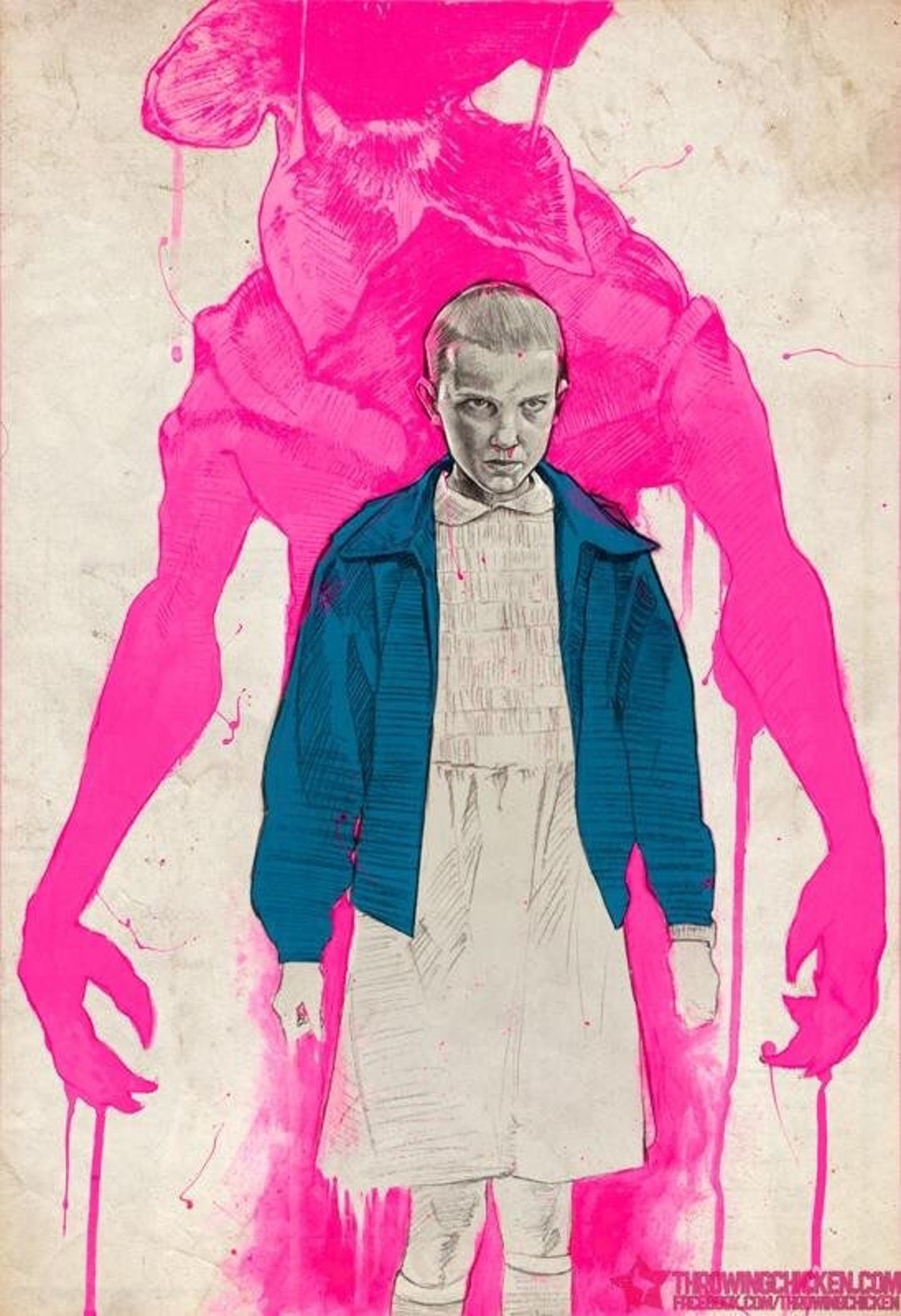 Stranger Things: Eleven and the Monster Art Print Poster - Etsy