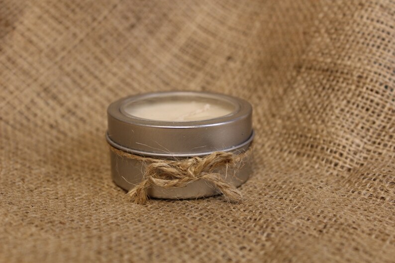 Small Soy Candle for Rustic Wedding Favors Tin Container Etsy