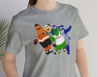 Philadelphia Sports, Philly Shirt, Phanatic, Gritty, Swoop, Franklin, 76ers, Eagles, Phillies, Flyers