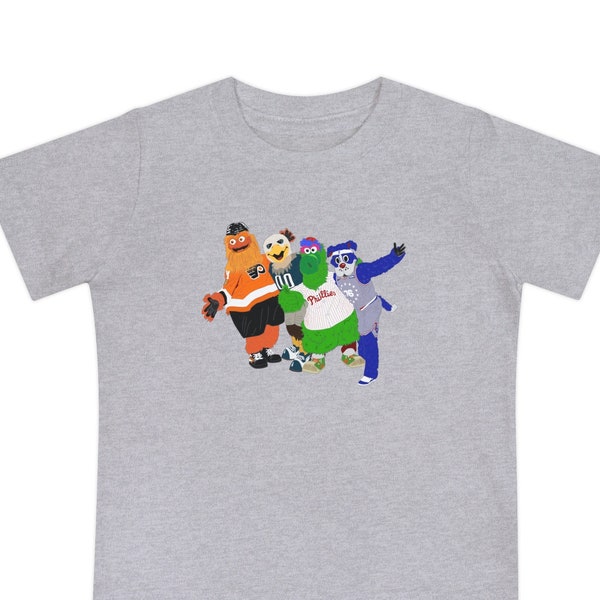 Infant Philadelphia Sports, Philly Shirt, Phanatic, Gritty, Swoop, Franklin, 76ers, Eagles, Phillies, Flyers