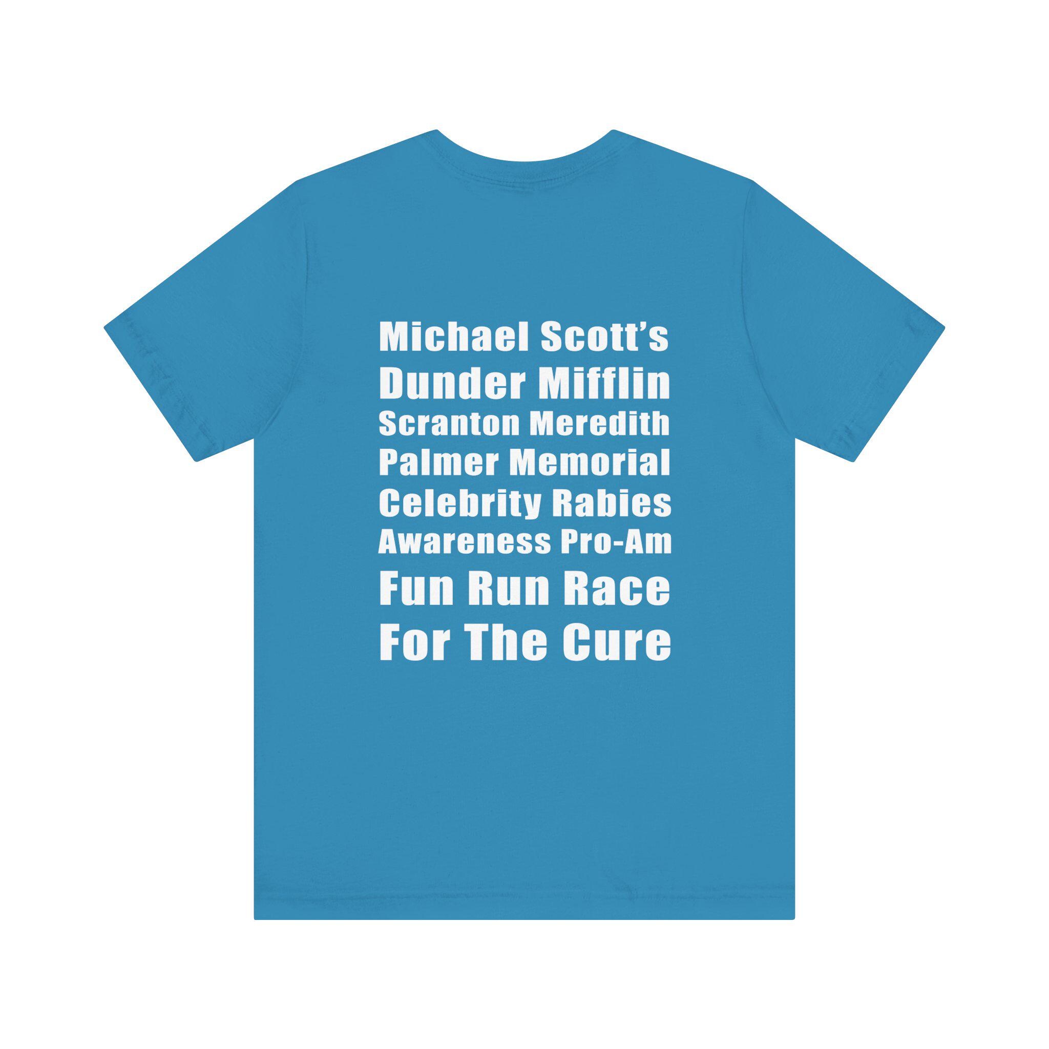 Michael scott dunder mifflin fun run race for the cure shirt discount