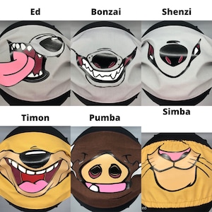 Disney Classic Lion King Character Face - Face Masks