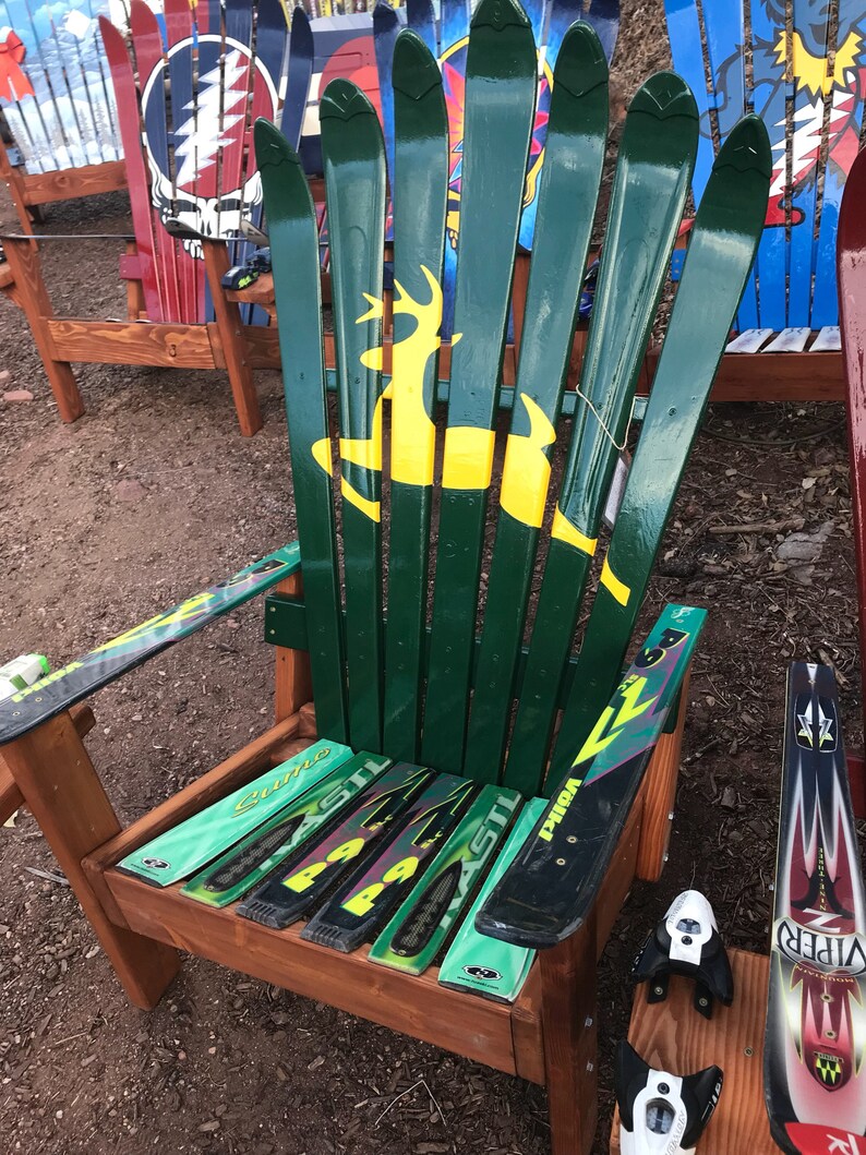 upright outdoor living colorado springs on John Deere Themed Adirondack Ski Chair Farm And Colorado Etsy