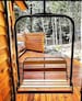 Ski Chairlift Swing - Perfect Replica ski chairlift -made to hang as a swing powder coated, wooden seat, ski lift swing, chairlift benches 
