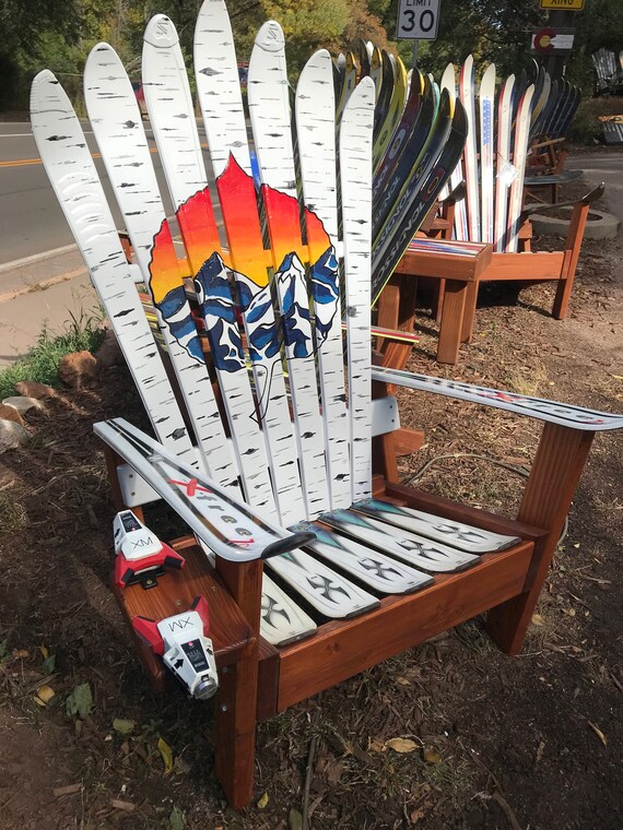 Adirondack Chair Painted Colorado Aspen Leaf Chair Mountain Etsy