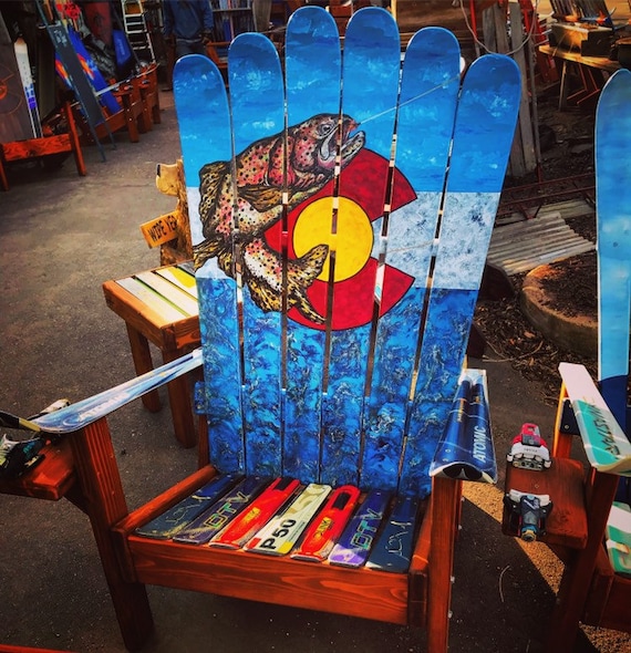 Hand Painted Colorado Rainbow Trout Mural Adirondack Ski Chair, Fishing  Lover, Unique Chair, Gift Idea for Him, Fishing Colorado Lifestyle 