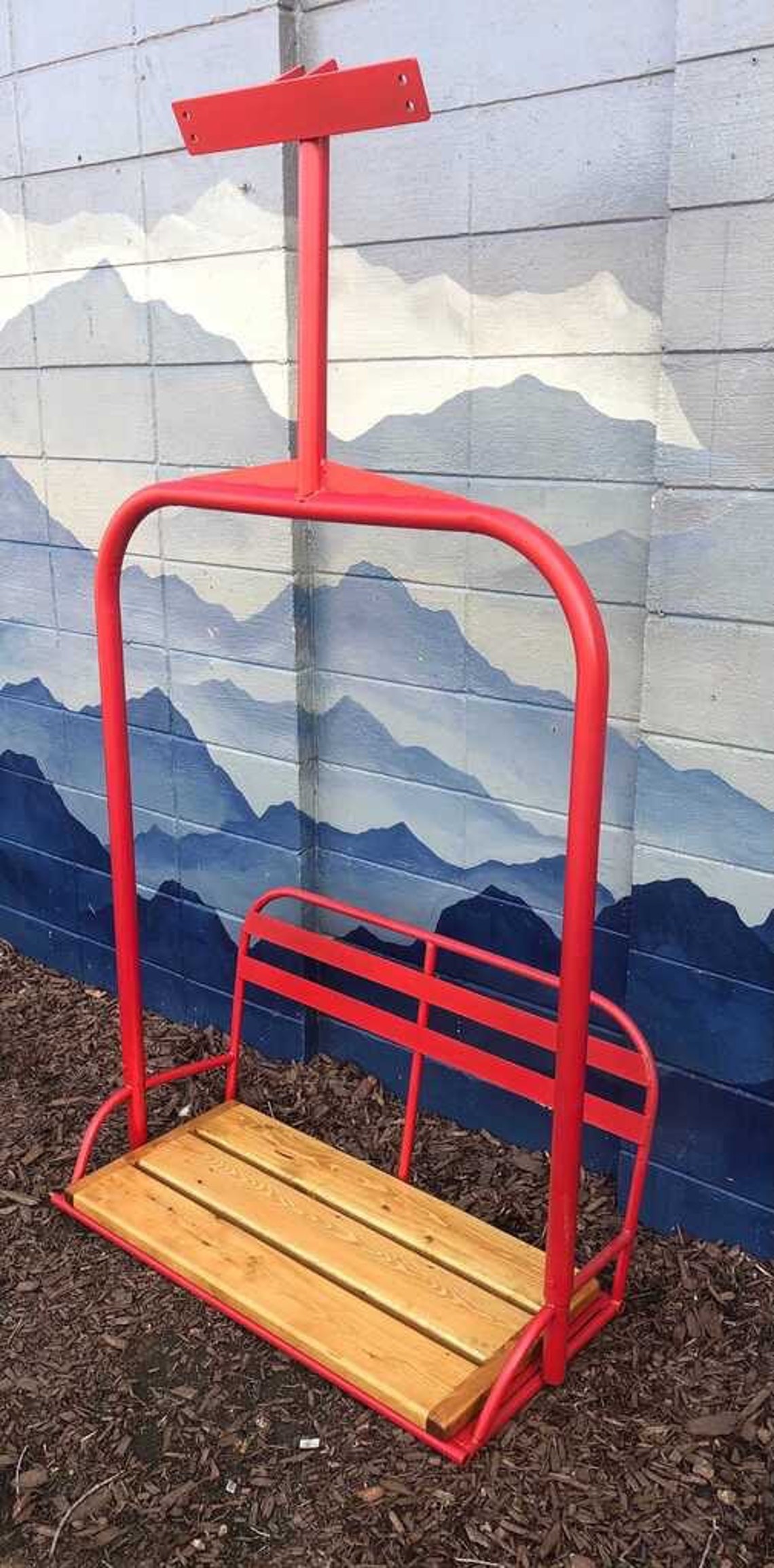 Fully Repurposed Ski Chairlift Bench Swing No Base Made to Etsy