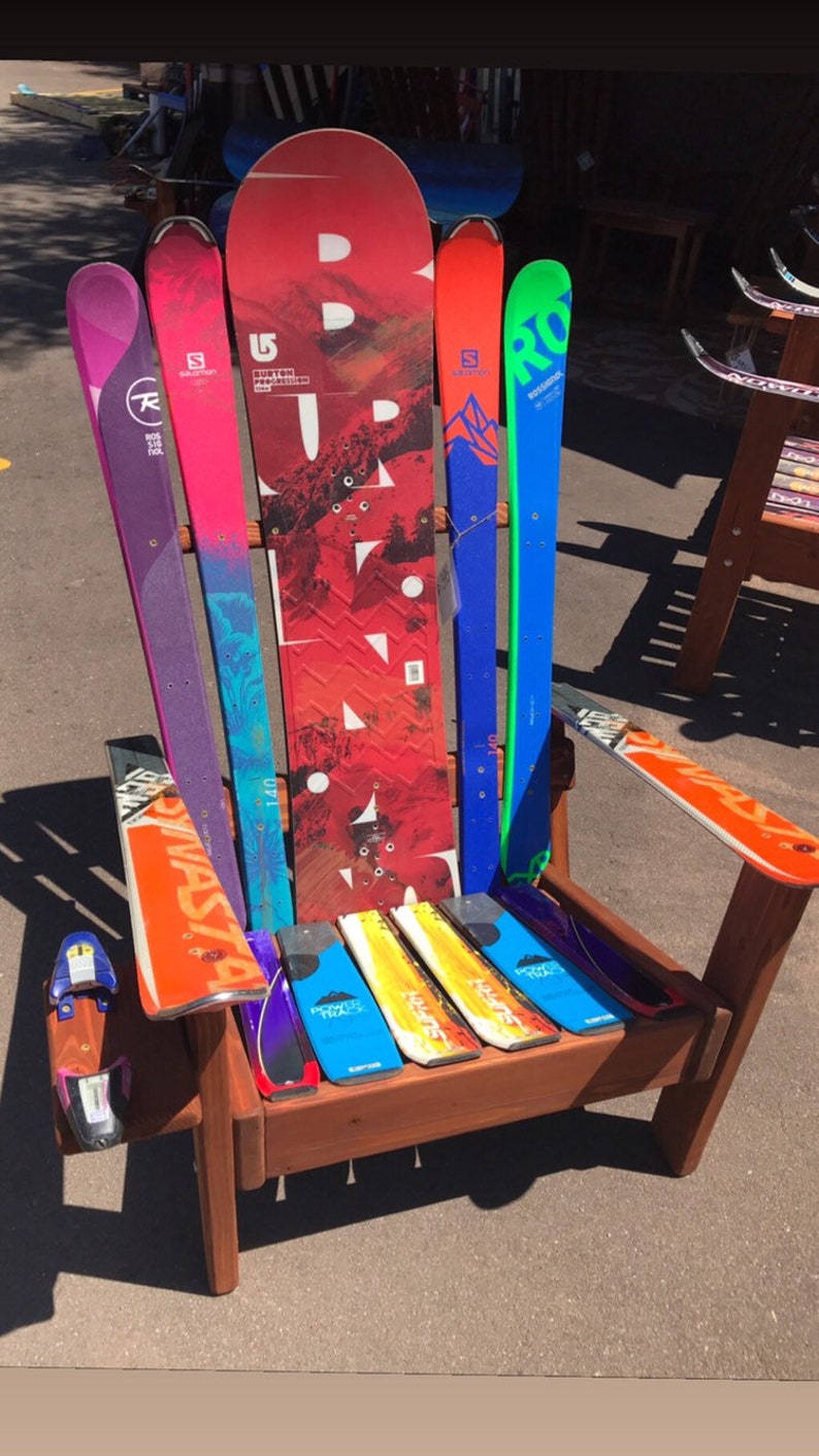 Hybrid Rainbow Ski & Snowboard Adirondack Ski Chairs Etsy