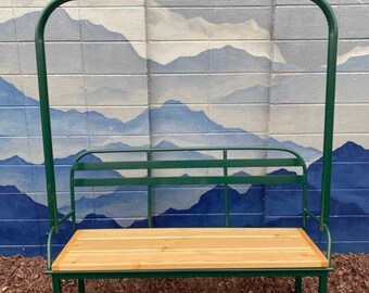 Premium Replica 3-person ski chairlift bench - powder coated Green, Bring the mountain life home with you, Colorado Lifestyle, Unique