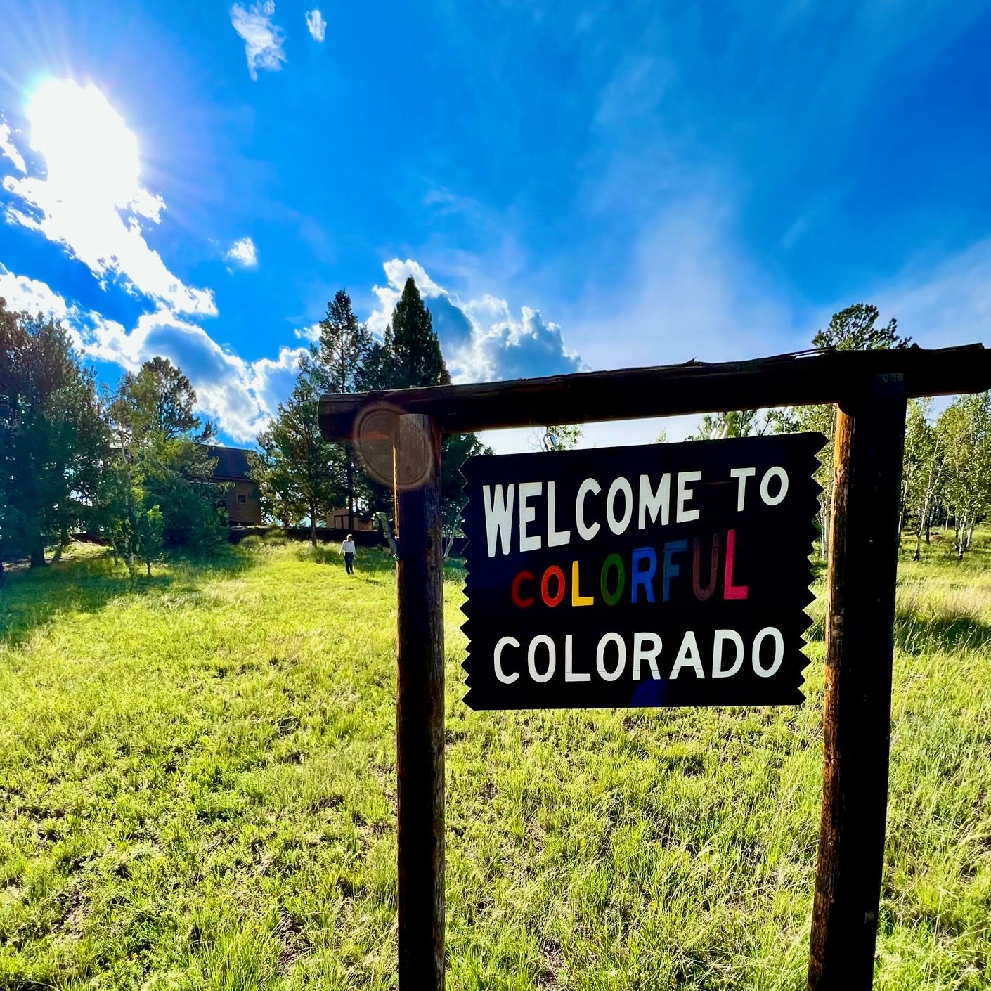 Welcome to Colorful Colorado Sign - Hand Painted Wood Wall Art - Etsy