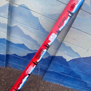 Hand Painted &quot;Custom Wedding Party skis&quot;  Ski w/ Universal Drink Glass Bindings, not a wooden replica of a ski, the real deal, real party