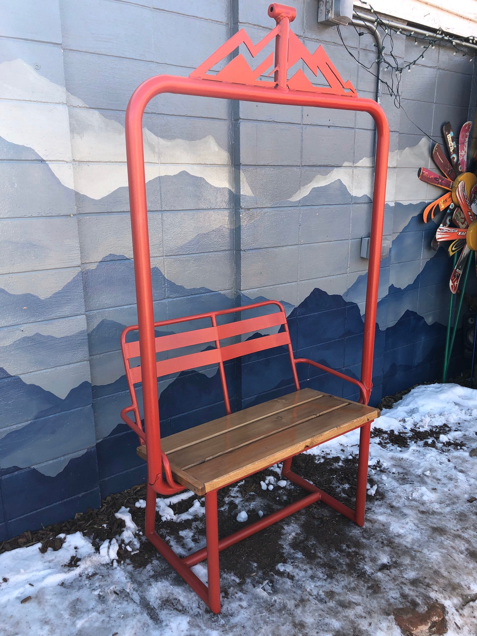 Original Ski Lift Deluxe Fully repurposed ski chairlift bench Etsy