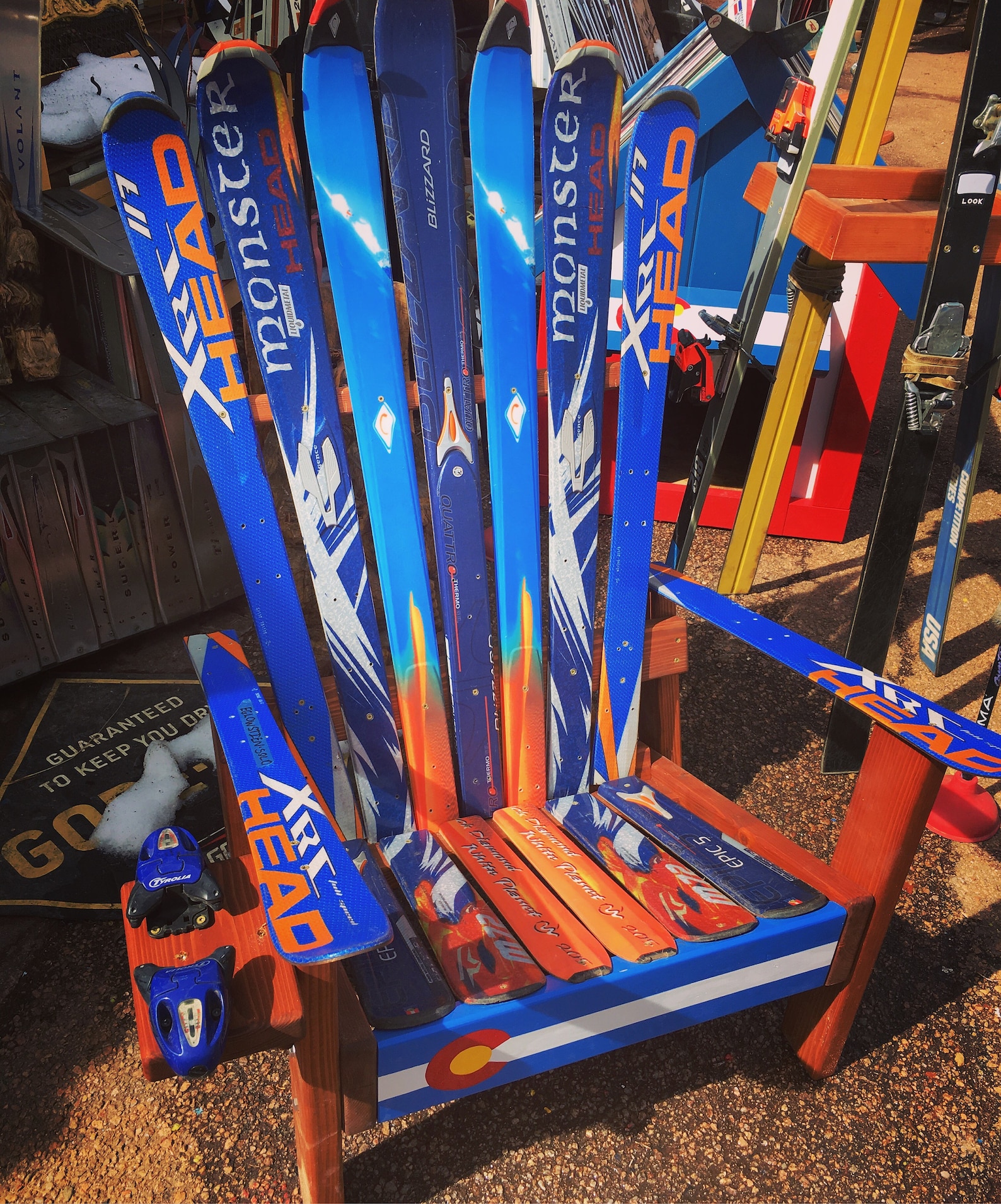 Colorado Ski Chair Colorado Flag Front Board Anniversary Etsy