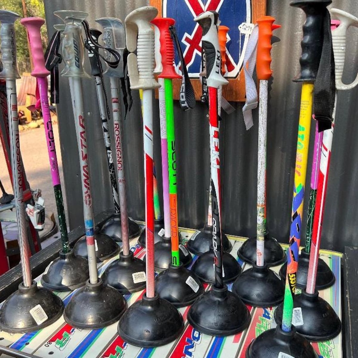 Ski Pole Plunger, Limited Colors Available, Fun Gift, Skier Gift, Bathroom Accessories, Bathroom Plunger, Gag Gift, Photos Are Just Examples - Etsy