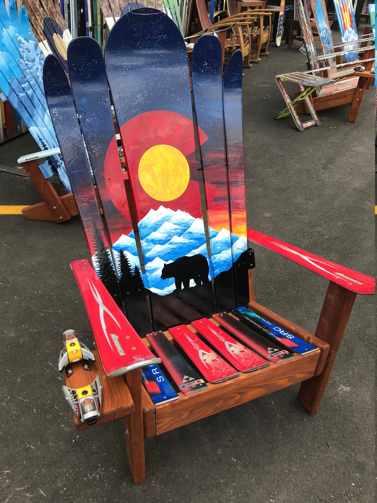 upright outdoor living colorado springs on Patio Chair Adirondack Chair Hybrid Ski Snowboard Etsy
