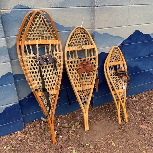 Antique Snowshoes, one of a kind Unique gift idea for outdoor lovers, Real Rustic Snowshoes, Outdoor Decor, Rustic Chic, Vintage snowshoes