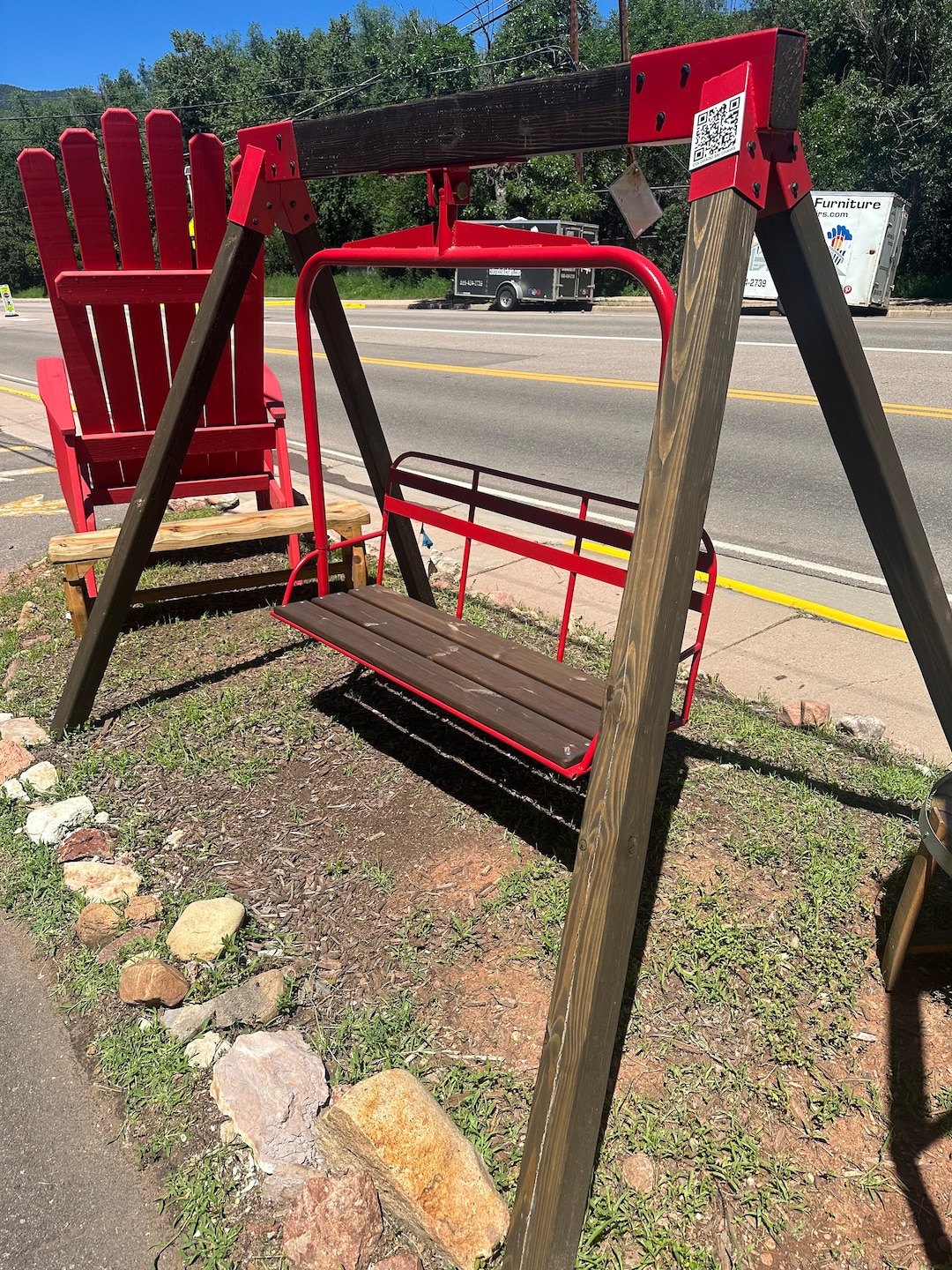 Ski Chairlift Swing and NEW A-frame, Repurposed Ski Chairlift Bench
