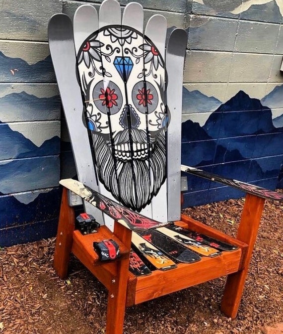 Skull adirondack chair deals