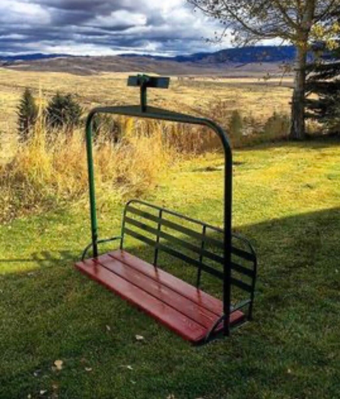 Ski Chairlift Swing 3 Person Repurposed Ski Chairlift Etsy