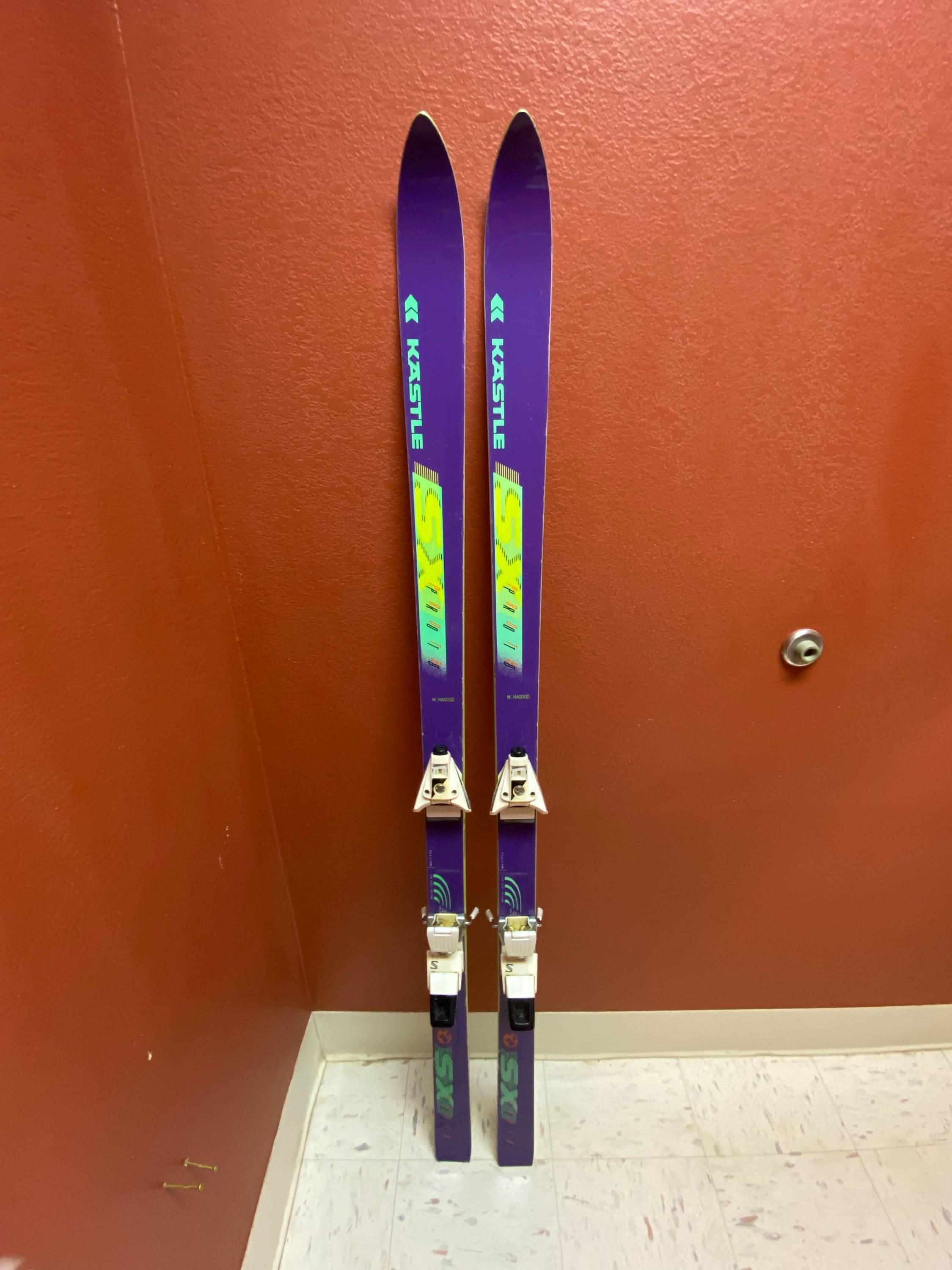 Refurbished Kastle SX Proto 168 Skis, Antique Ski Wall Art, 182cm