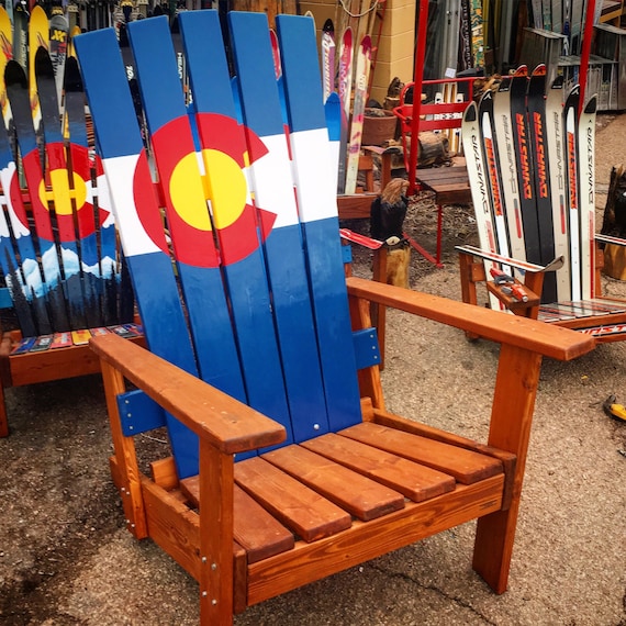 Giant Xxl Adirondack Chair Wood Ski Chair Oversized 72 Etsy
