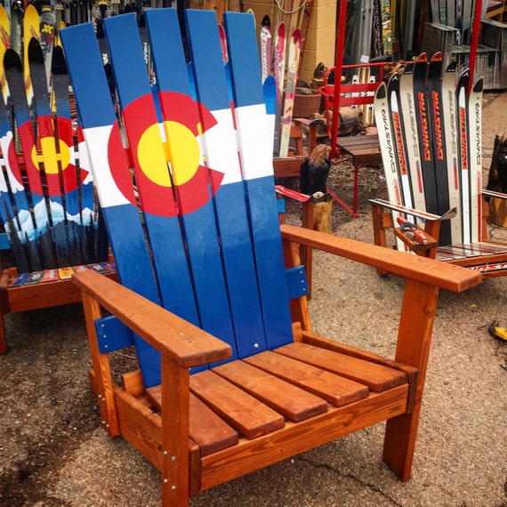 Giant Xxl Adirondack Chair Wood Ski Chair Oversized 72 Etsy