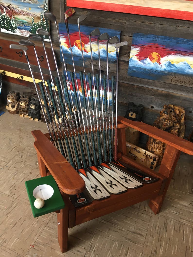 Deluxe Adirondack Golf Club Chairs with cupholder Etsy