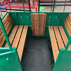 Fully customizable- Vintage style gondola cabin-pristine condition, replica, ready to ship now or custom order - wooden table and seats -