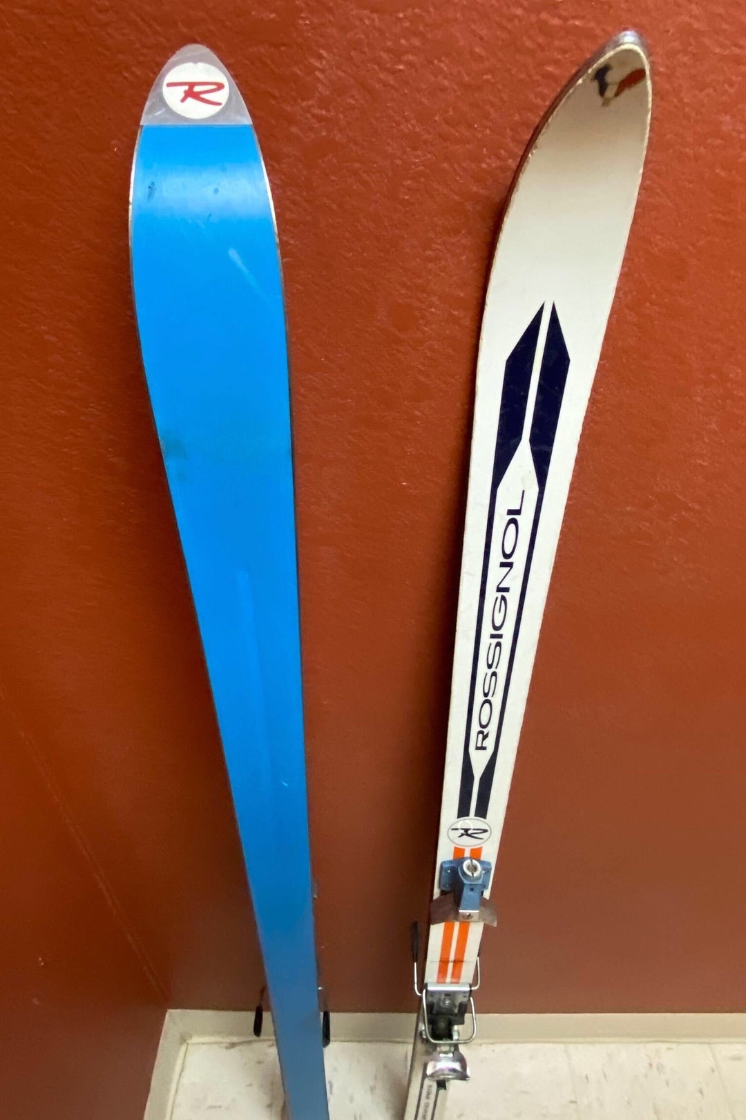 Rossignol Grand Prix Antique Skis Wall Art, Refurbished Ski Decor