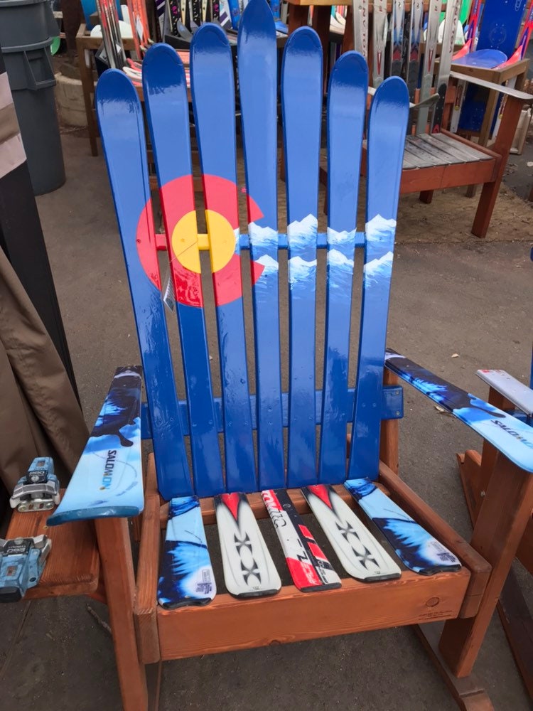 Adirondack Chair Ski Chairs Colorado Mountains Art Adirondack