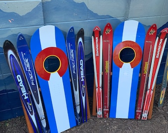 Ultra premium Hybrid Colorado Flag Hand Painted Ski & Snowboard cornhole board sets, cornholes, cornhole boards,  (NO BAGS)
