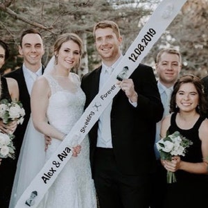 Hand Painted &quot;Custom Wedding Party skis&quot;  Ski w/ Universal Drink Glass Bindings, not a wooden replica of a ski, the real deal, real party