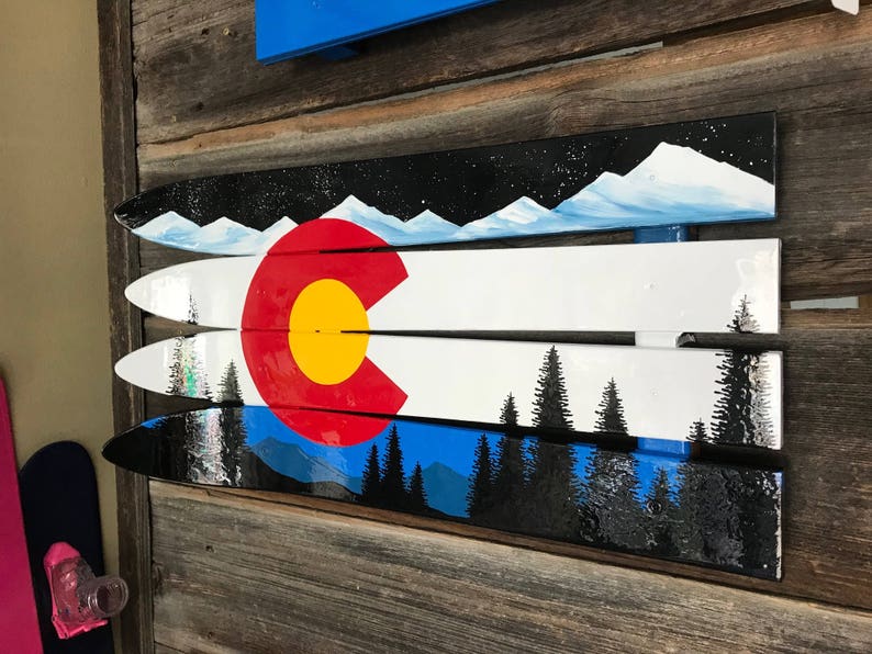 Colorado Mountain Wall Mural CO Mountain Wall Flag Art - Etsy