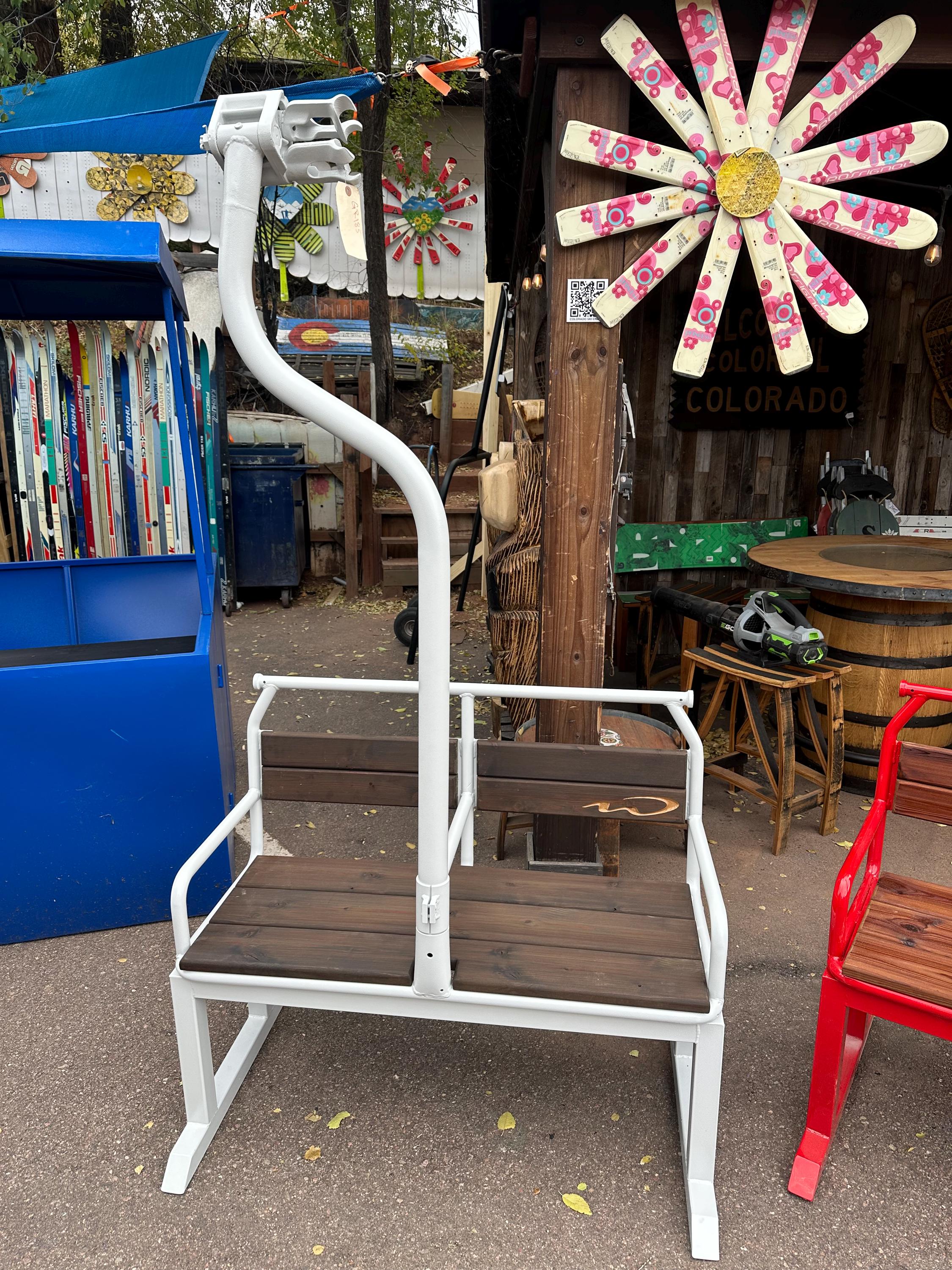 Original Repurposed Whistler BC 2-person Ski Chairlift Bench