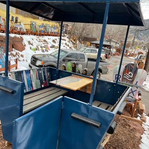 Fully customizable- Vintage style gondola cabin-pristine condition, replica, ready to ship now or custom order - wooden table and seats -