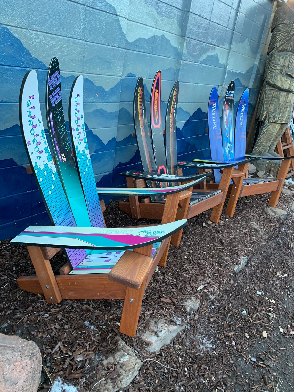 Set of 3 chairs Adirondack Waterski Ski Chairs Water Ski Etsy