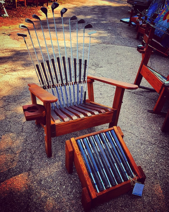 Adirondack chair with sale built in ottoman