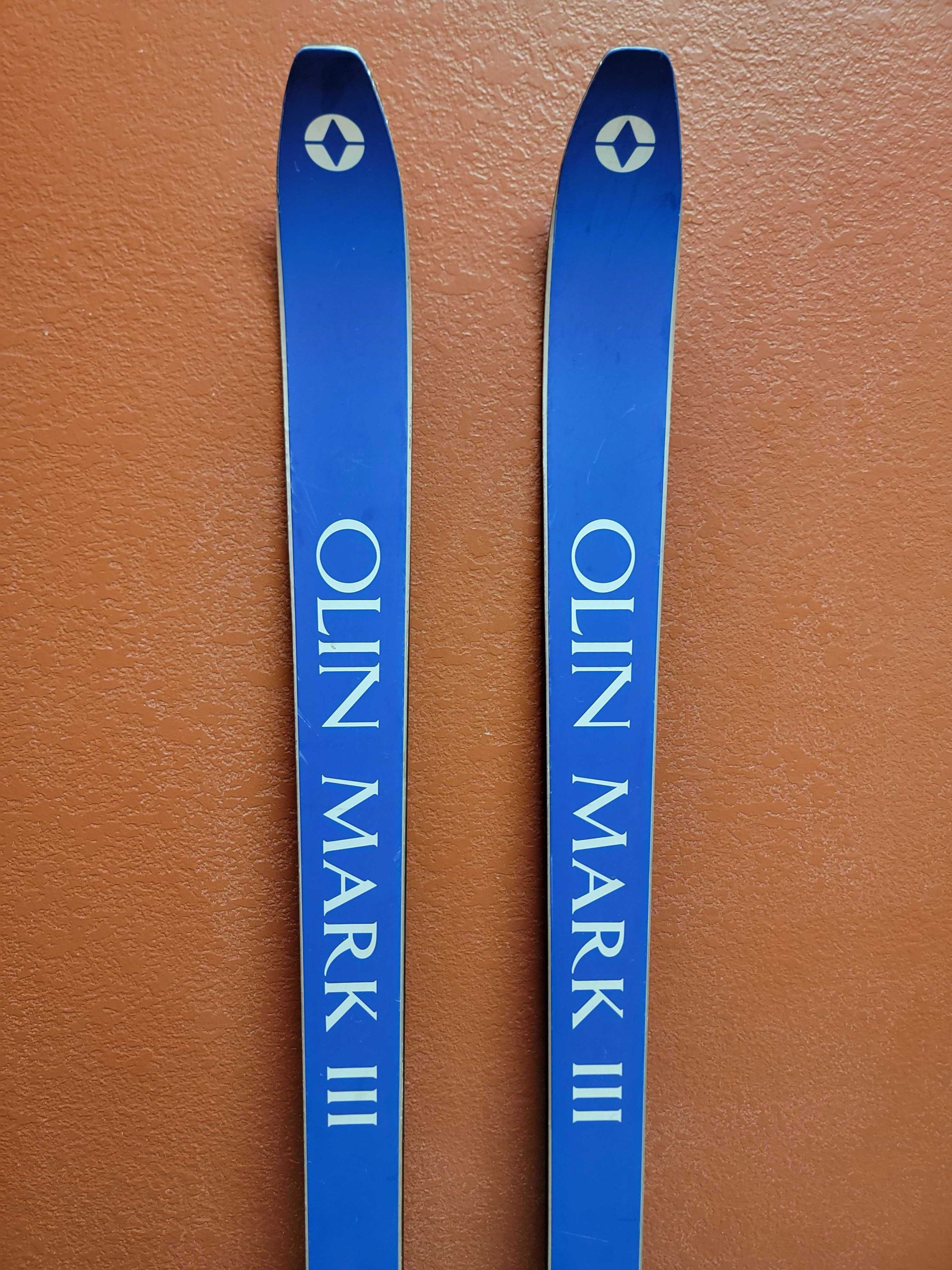 Antique Olin Mark III Skis, Unique Antique Refurbished Ski Wall